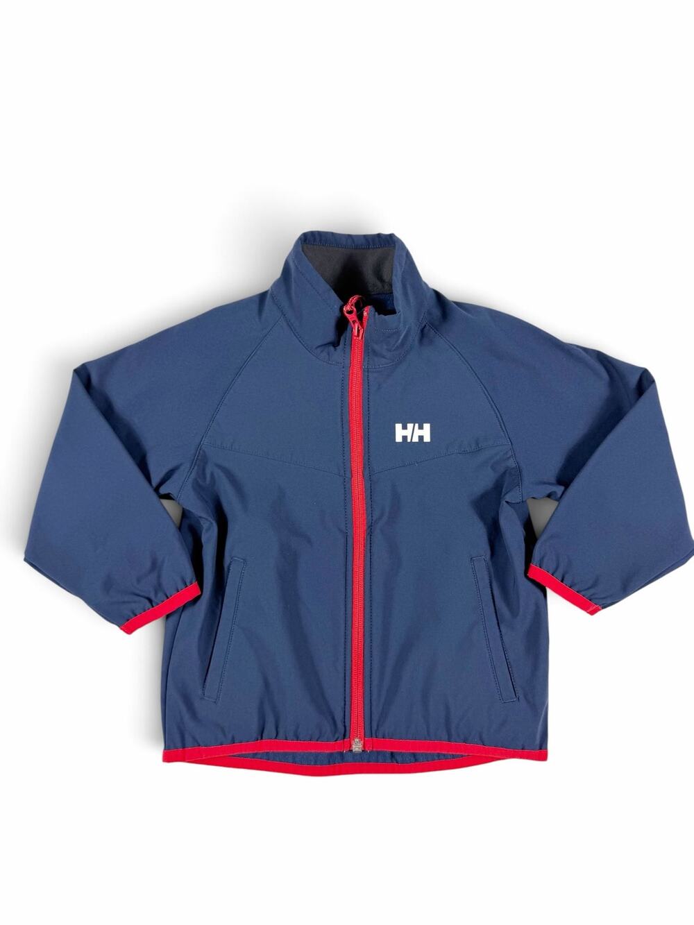 Helly Hansen Kids Fleece Lined Softshell Jacket Navy Red Size 2